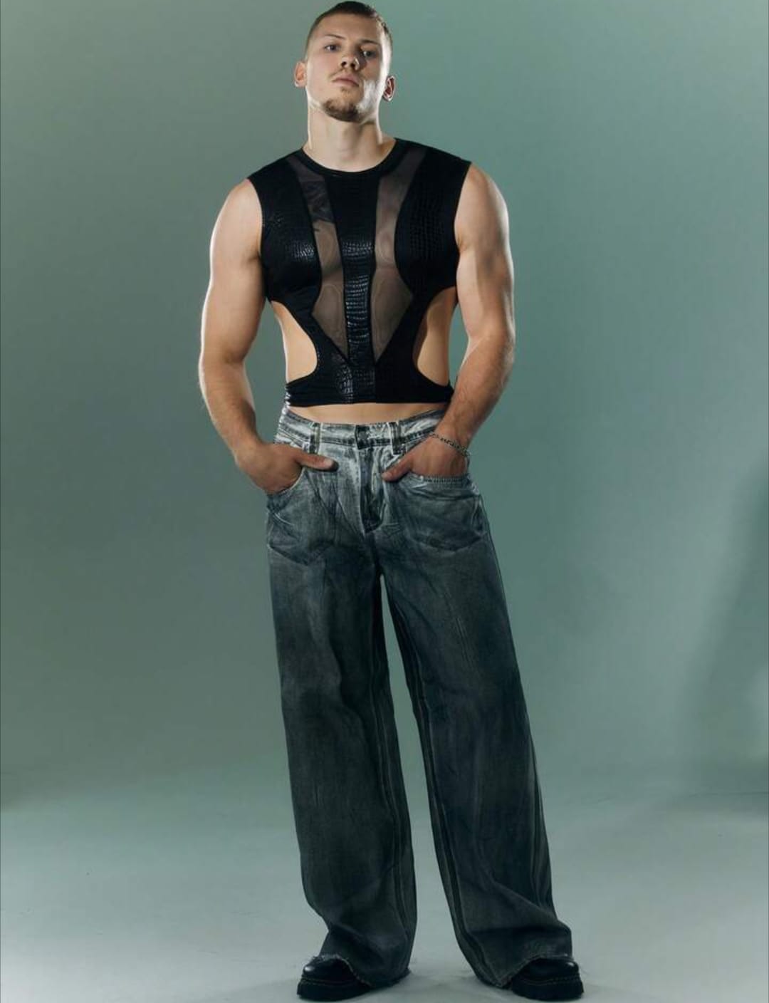 Phantom Mesh Panel  Tank Top
